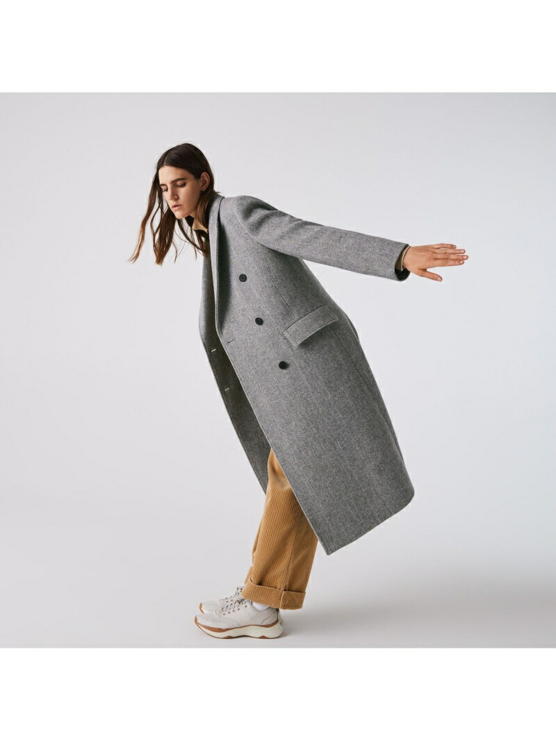 楽天市場】【SALE／50%OFF】ウールブレンドシェブロンロングコート