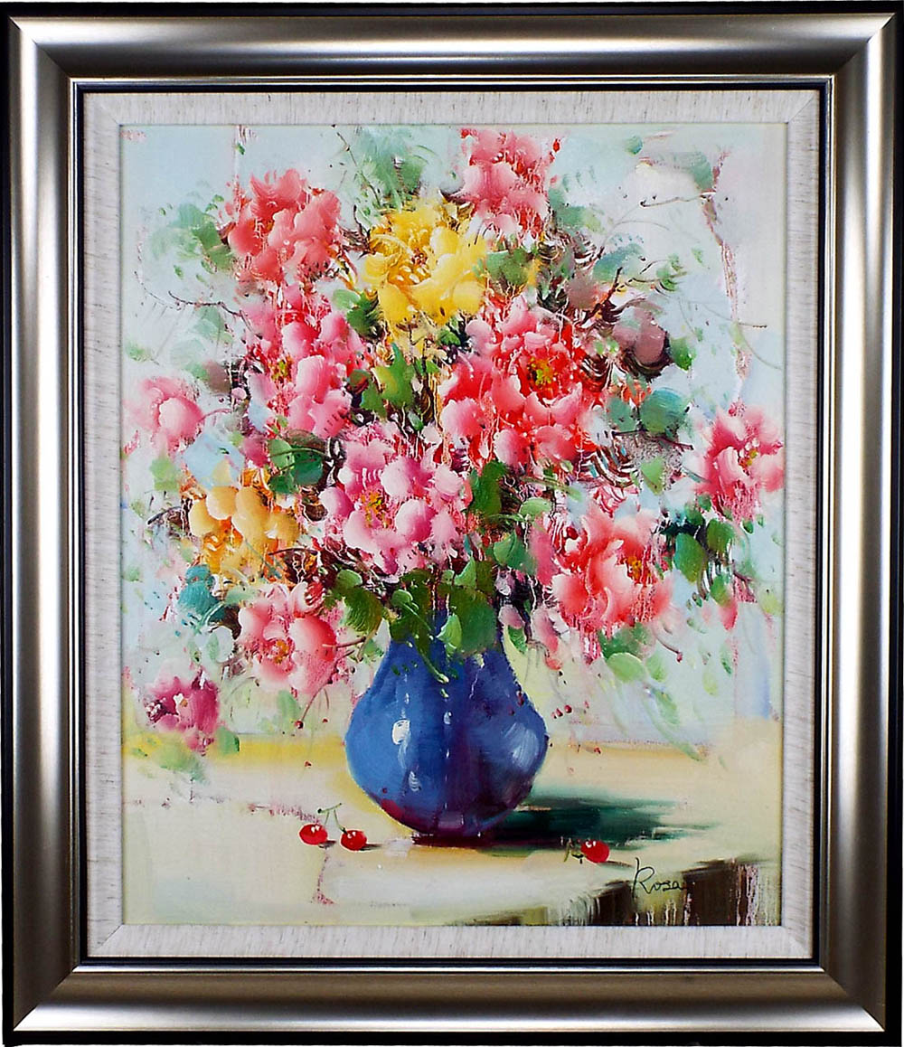 油絵 専用 丸い花瓶に入れたお花 油絵 専用 丸い花瓶に入れたお花