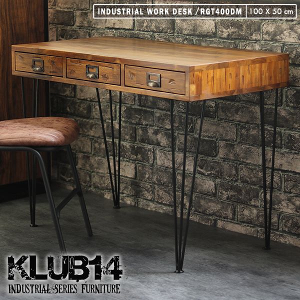 楽天市場】インダストリアル家具 無垢 アイアンフレーム デスク