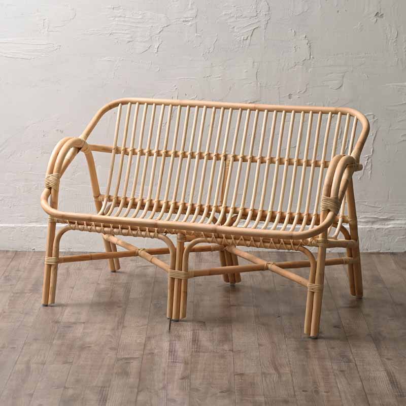 楽天市場】ラタンソファ 2人掛け ラタンチェア 二人用 2P 幅110cm