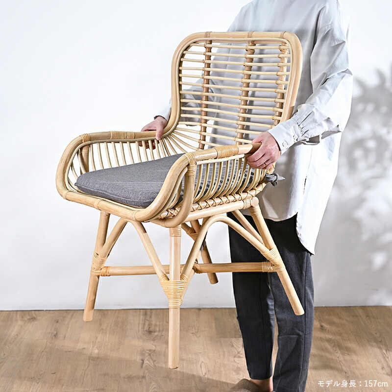 楽天市場】アジアン家具 ダイニングチェア ラタン 軽い 軽量 椅子