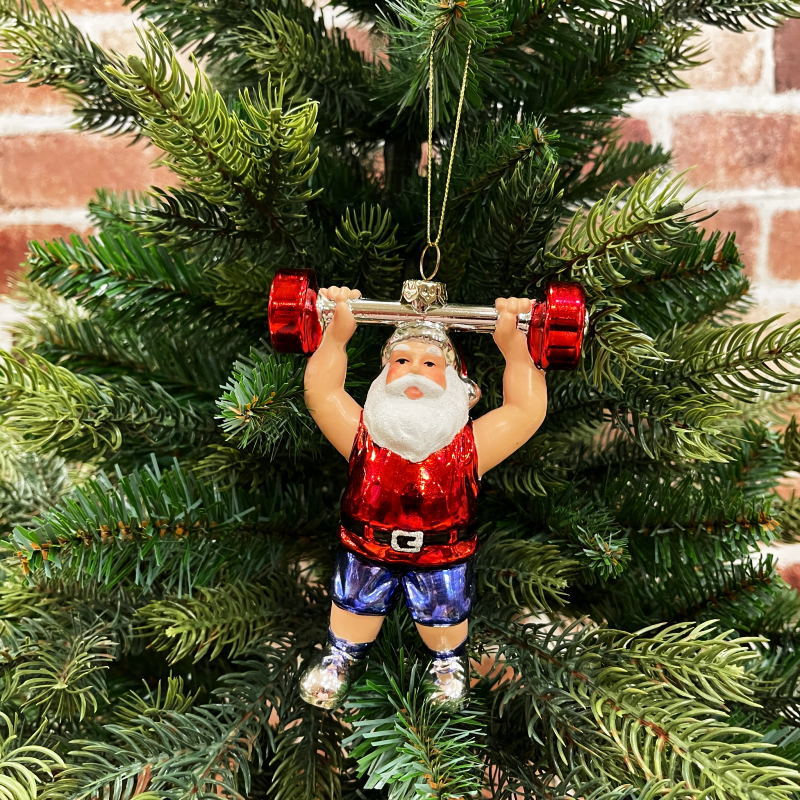 楽天市場】サンタ オーナメント バーベル IA41167 高さ13cm アメリカン