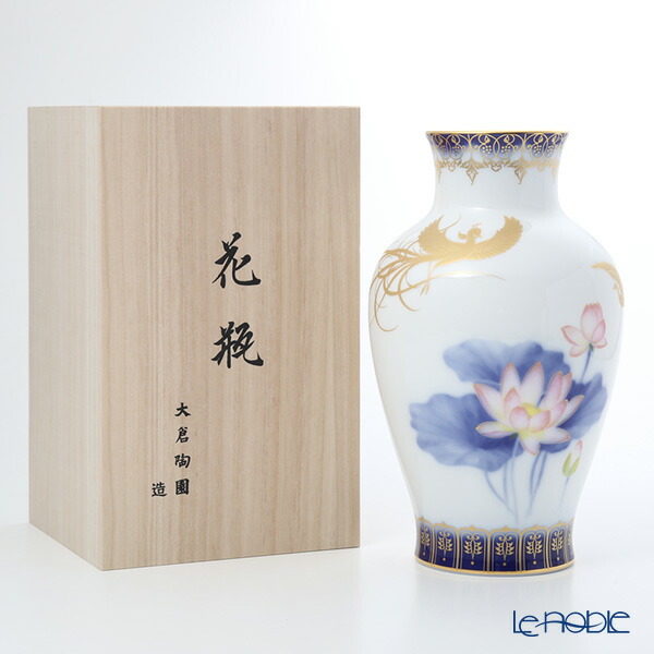 楽天市場】大倉陶園 鳳凰舞妃蓮 28cm 花器 20A／A946-2 花瓶 フラワー