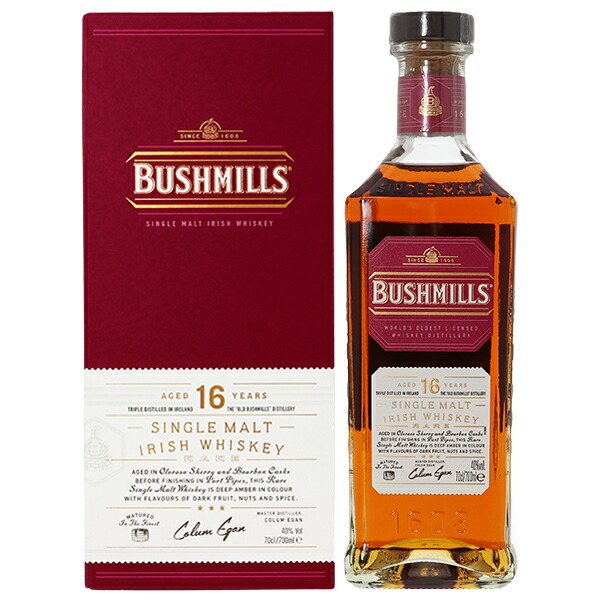 楽天市場】ブッシュミルズ シングルモルト 16年 アイリッシュ