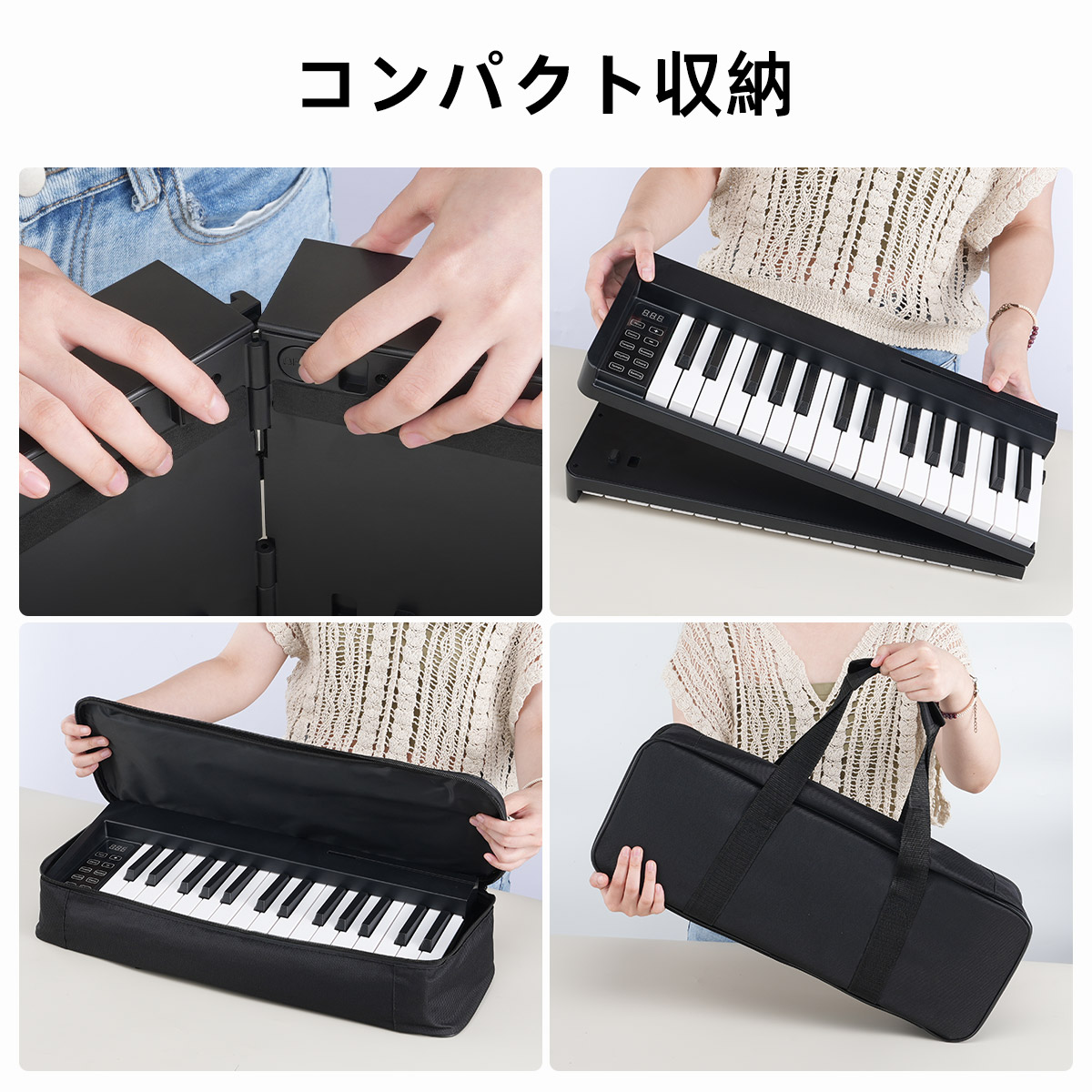 楽天市場】1年保証 電子ピアノ 61鍵盤 セット 電子キーボード