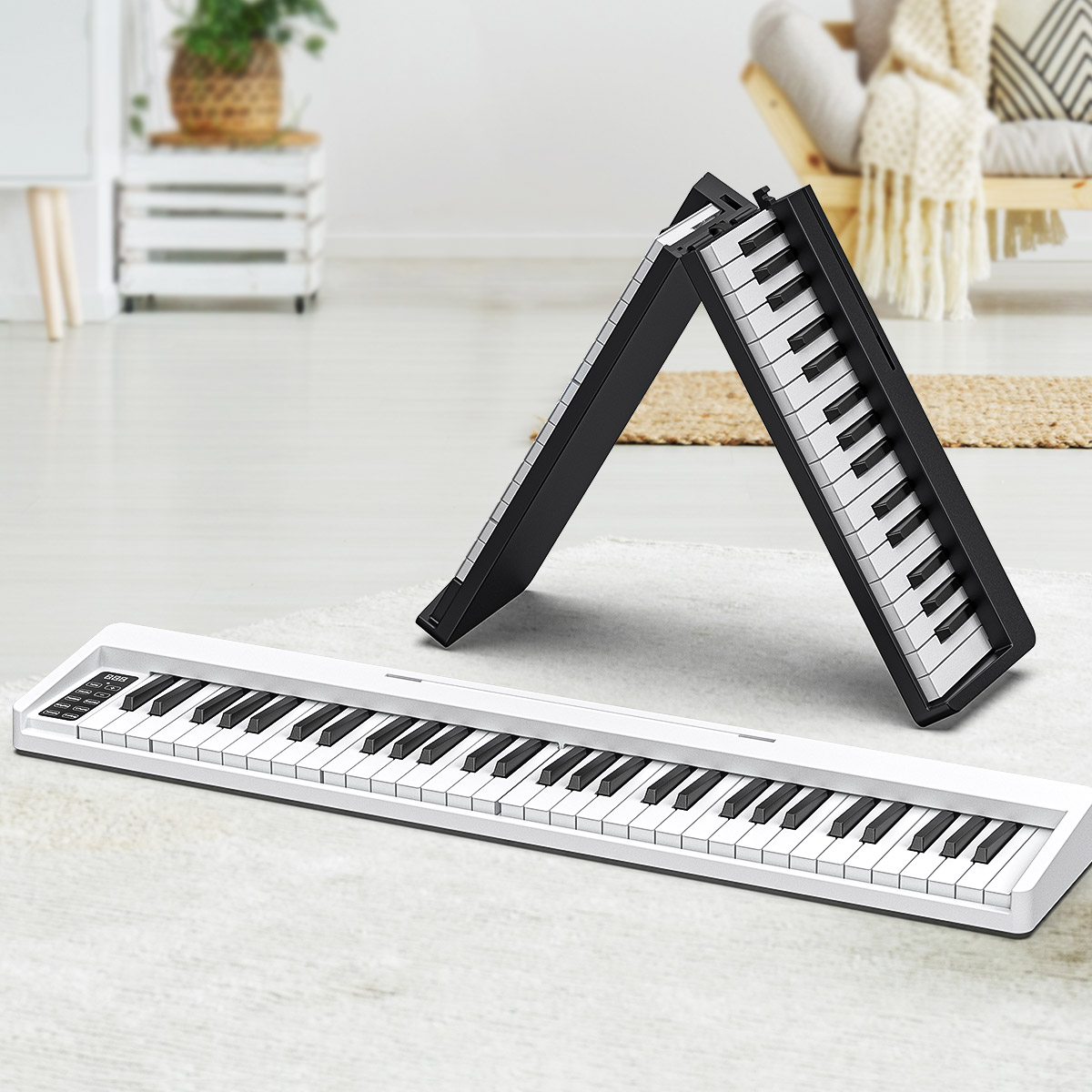 楽天市場】1年保証 電子ピアノ 61鍵盤 セット 電子キーボード