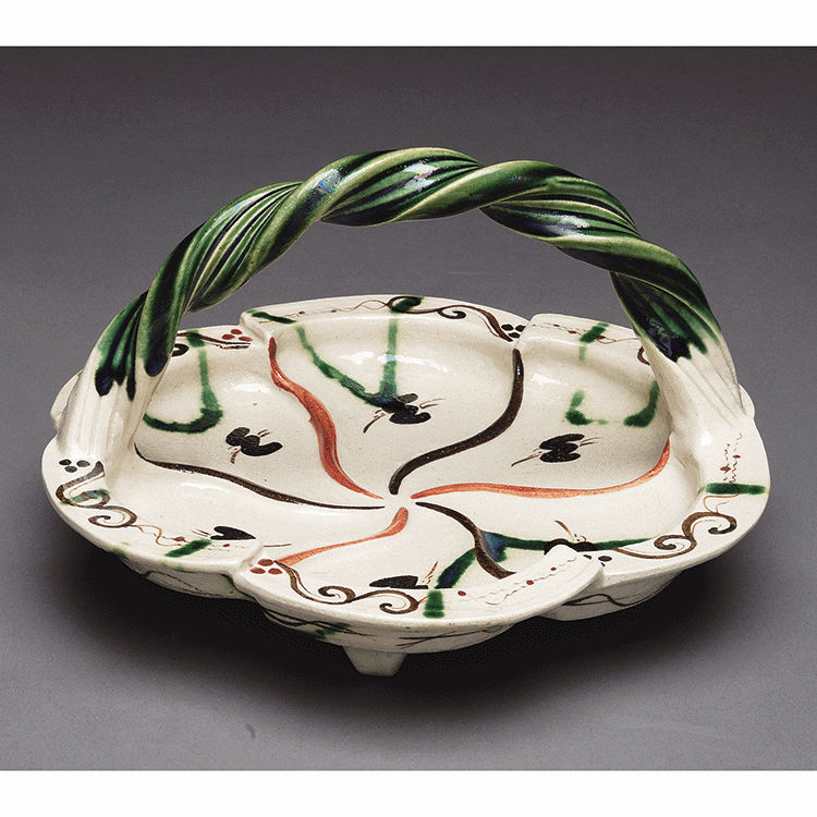 茶道具弥七田織部向付長谷川青峯