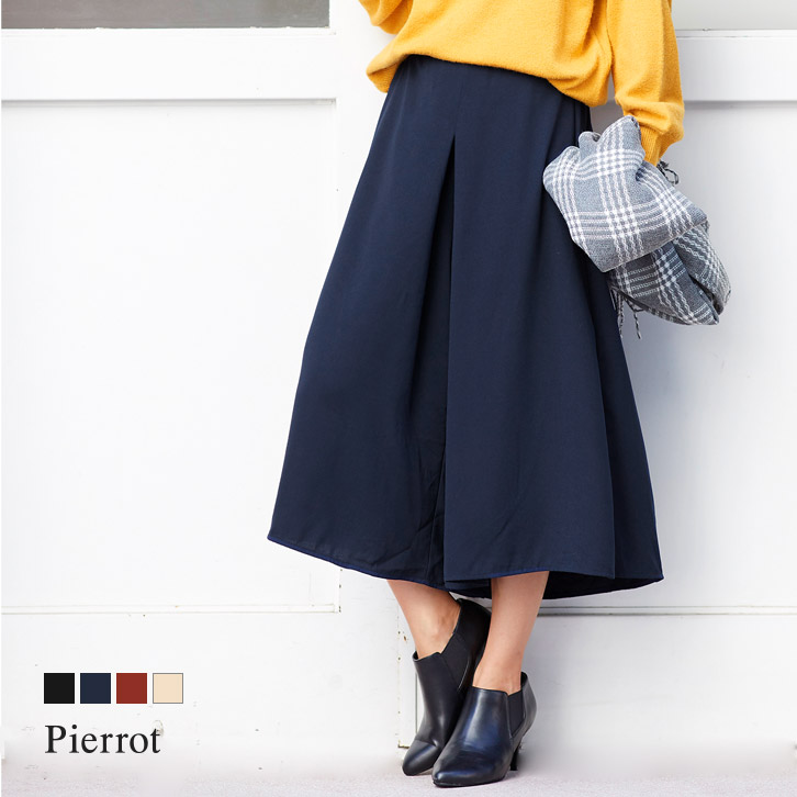 美品］プリーツプリーズ ネイビーガウチョパンツ 楽天市場】ガウチョ