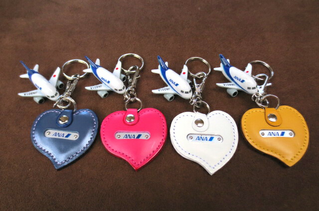 楽天市場】本革ハートキーホルダーANA : パイロットハウスエフエス
