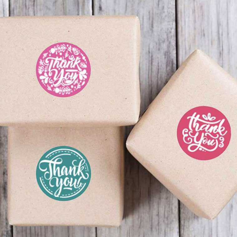 楽天市場】ロールシール タイポグラフィ サンキュー 印面8種類