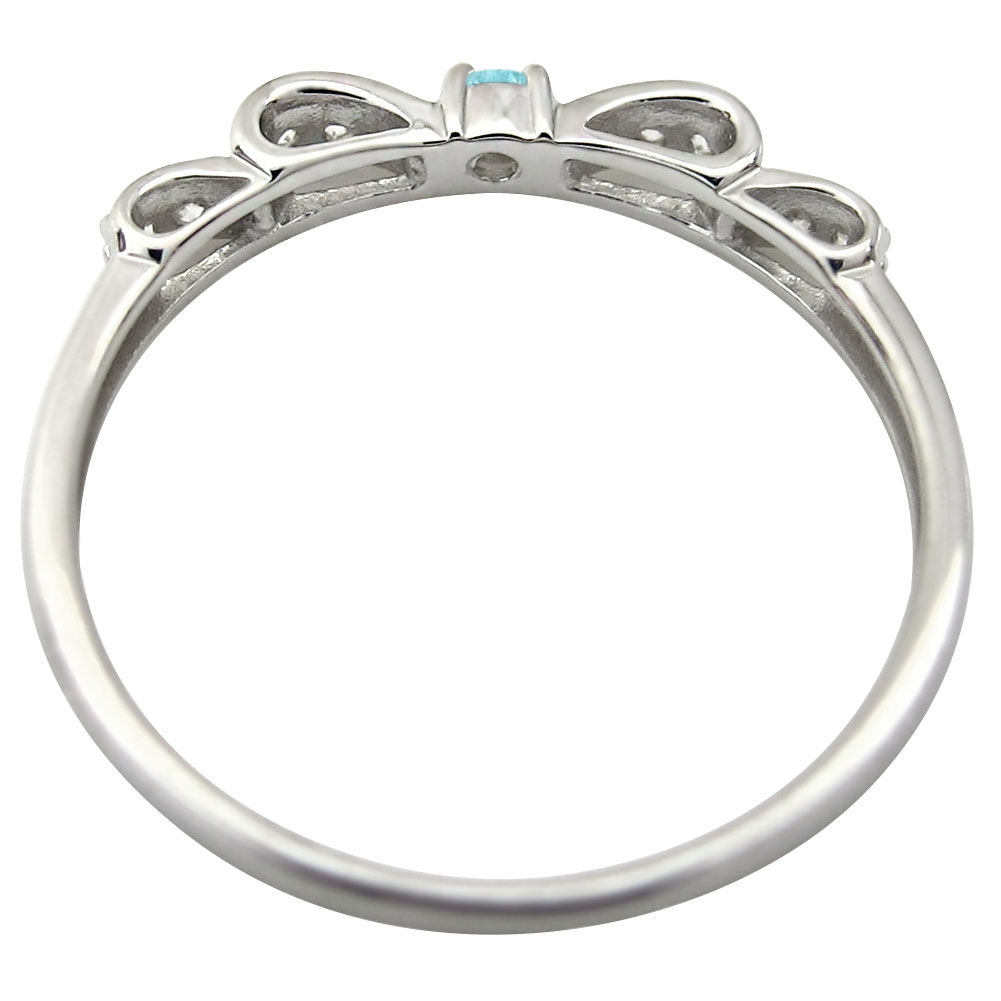 素晴らしい煌めきのリボンさん☆パライバトルマリン&アウイナイト18金