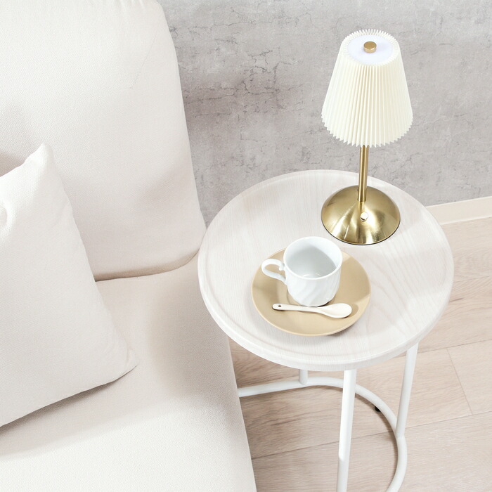 楽天市場】シンプル おしゃれな軽量 サイドテーブル ホワイト 丸型