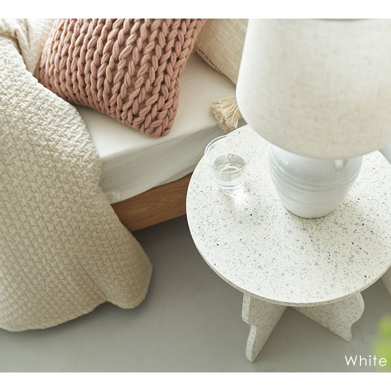 新品☆おしゃれサイドテーブル 花台 ナイトテーブル クリア モダン