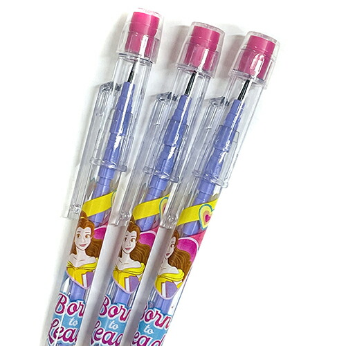 楽天市場】ディズニープリンセス ロケット 鉛筆 消しゴム付き 3本入り