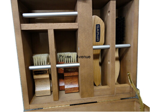 楽天市場】サフィール ノワール ウッドボックス 靴磨き 収納ボックス