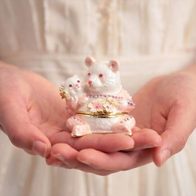 楽天市場】パンダ＆ベビーのジュエリーボックス 桜 リングホルダー