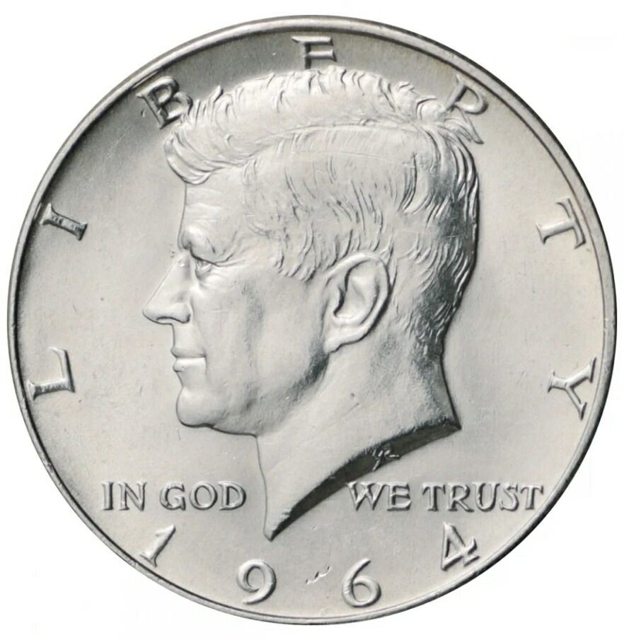 ケネディハーフダラー 1965年 〜 1969年 5枚セット銀貨 銀.400