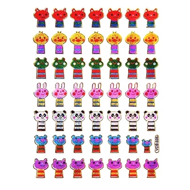 楽天市場】キラキラシール アニマル指人形 ヒヨコ カエル ウサギ クマ