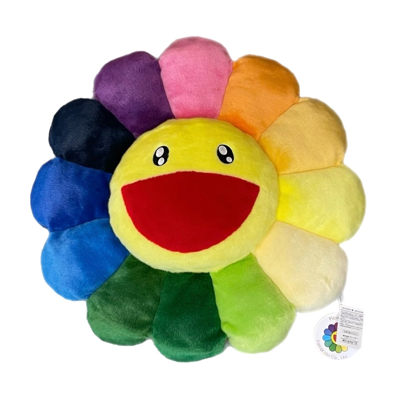 新品村上隆 30㎝ぬいぐるみ お花クッションレインボー カイカイキキ