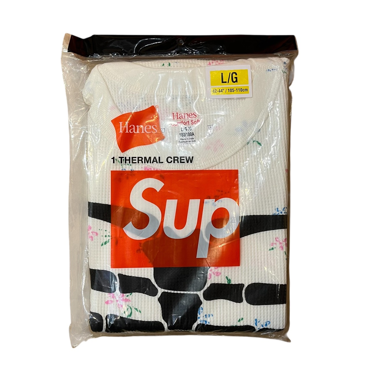 Supreme Hanes bones thermal crew floral