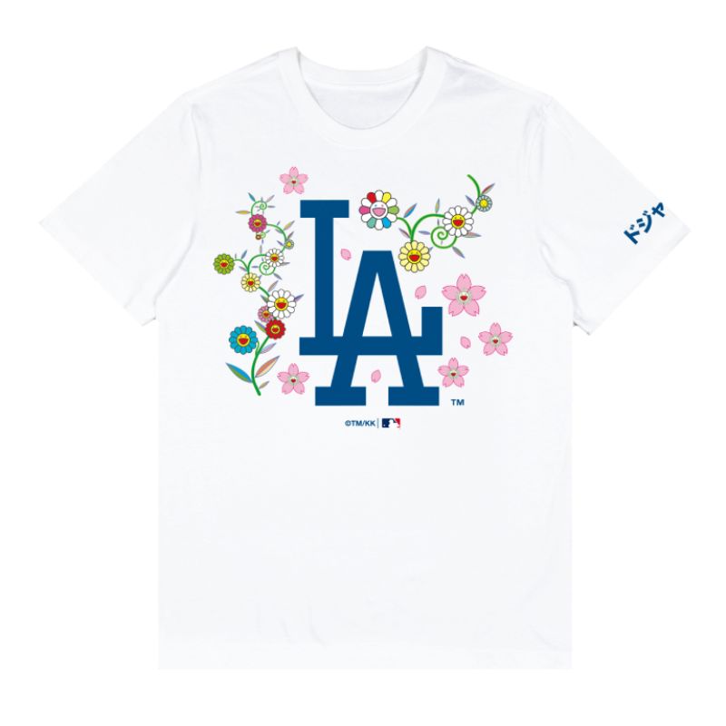 楽天市場】村上隆 ×ドジャース Tシャツ 白 ホワイト ロサンゼルス