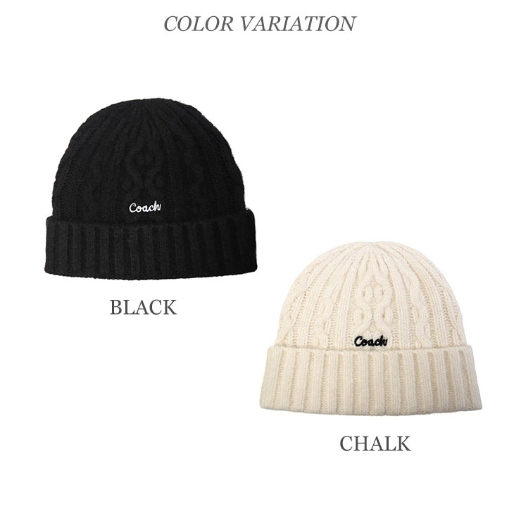 楽天市場】COACH コーチ エンブロイ ケーブル ニット ビーニー CCL47