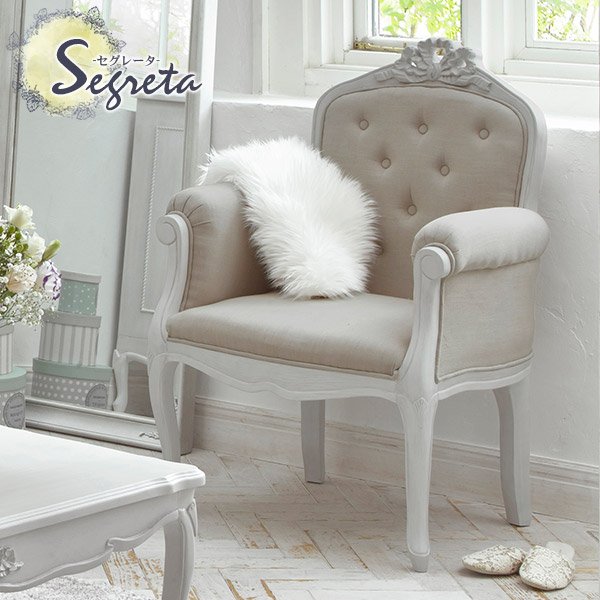 楽天市場】シャビーシック アンティーク風 猫脚シングルソファ