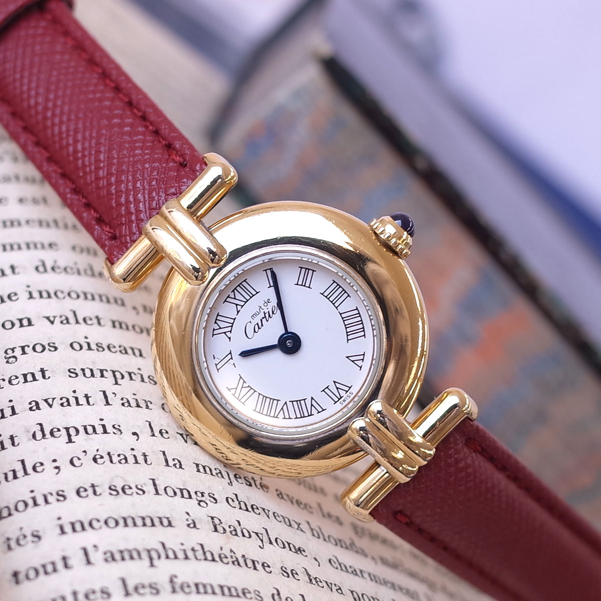 Cartier マストコリゼ ヴェルメイユ ヴィンテージ 腕時計 アイボリー