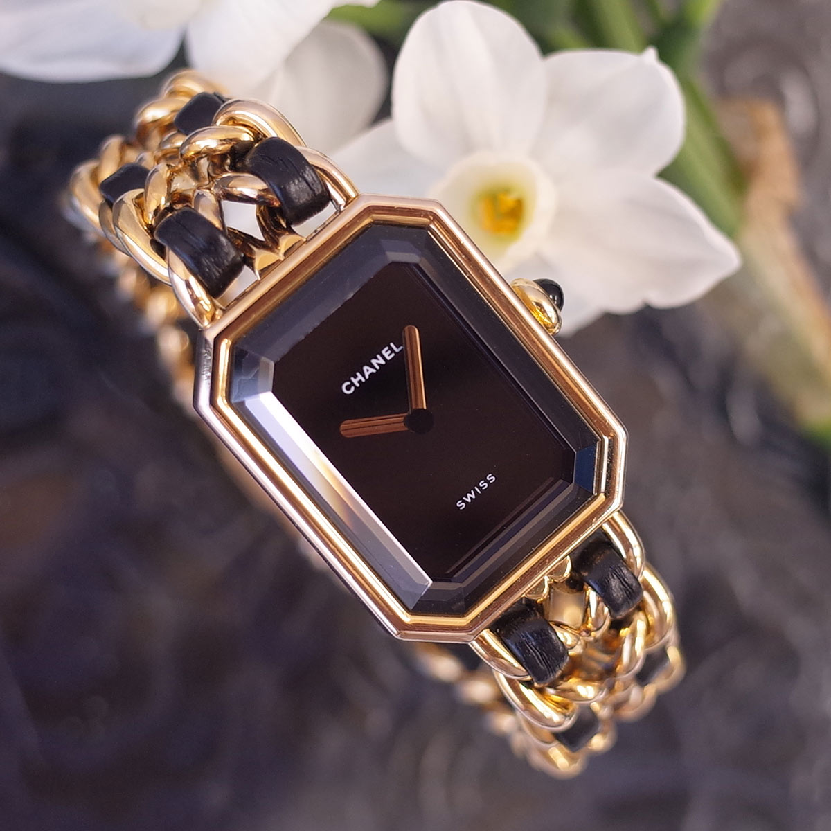 CHANEL シャネル プルミエール Lサイズ 腕時計 ゴールド GP
