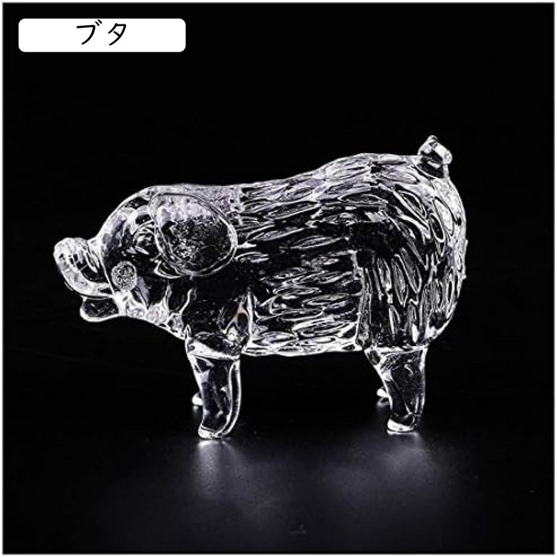 楽天市場】十二干支透明ガラス置物ホームガラス細工ガラスの置物ガラス