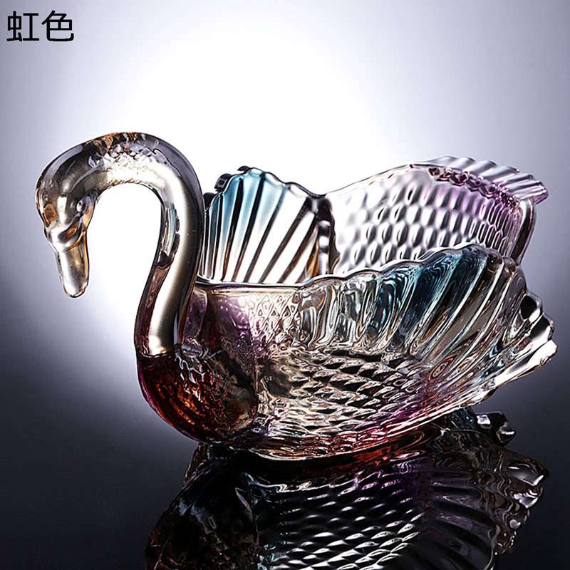 アールデコガラス 白鳥 菓子皿 アンティークガラス 送料込み251031