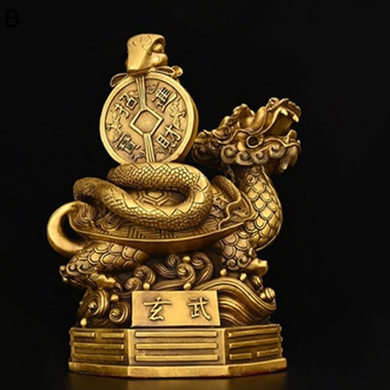 楽天市場】玄武 風水グッズ 四神獣 置物 銅製 霊獣 龍亀 ヘビ 金運