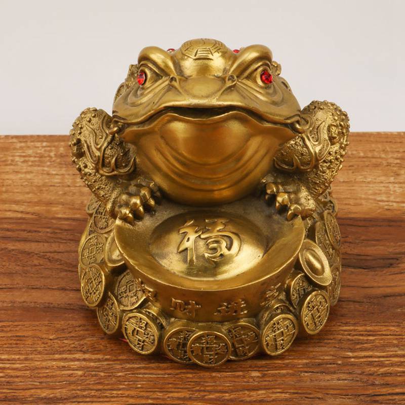 R R R】三脚蟾蜍 銭蛙 風水 置き物 商売繁盛金運アップ 縁起 幸運