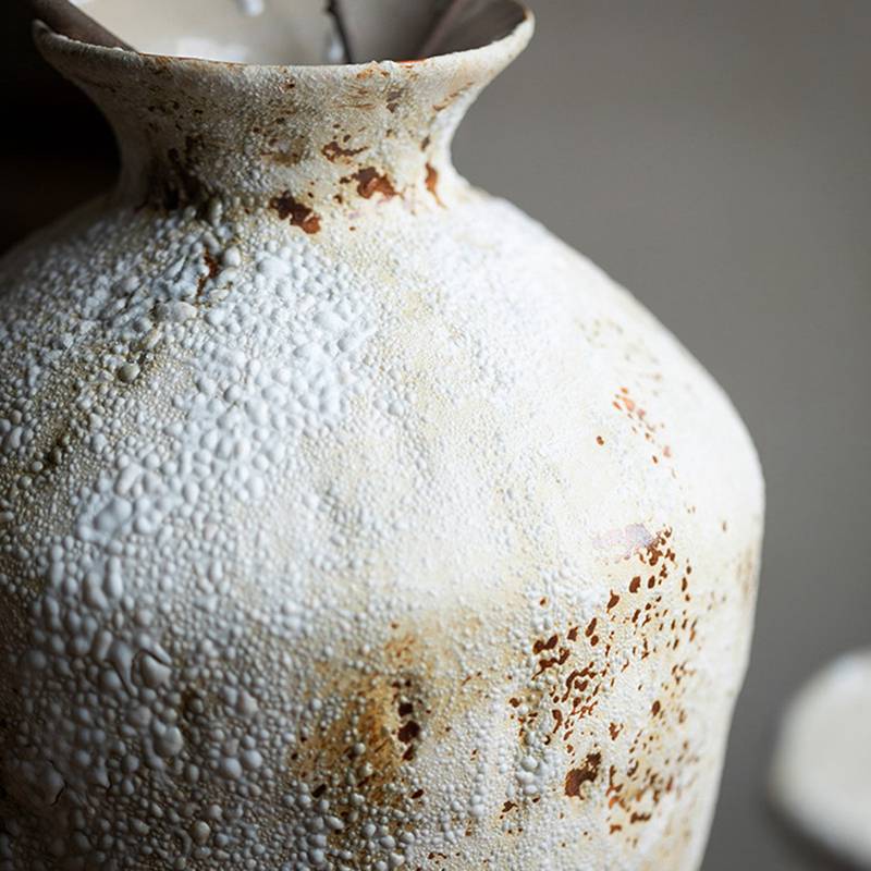 楽天市場】花瓶 土陶器 一輪挿し ヴィンテージ ダメージ 花器 花びん