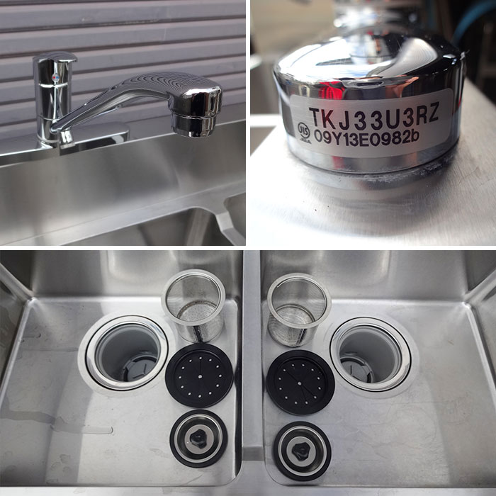 楽天市場】2槽シンク 幅1200×奥行600×高さ800mm(別途 左・後側バック