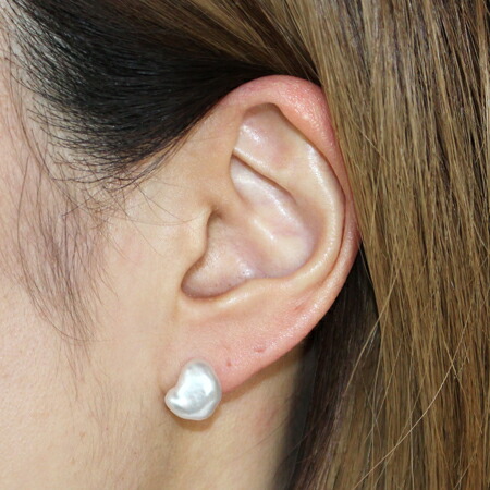 楽天市場】白蝶真珠ケシ ピアス ケシピアス ケシイヤリング 真珠ピアス