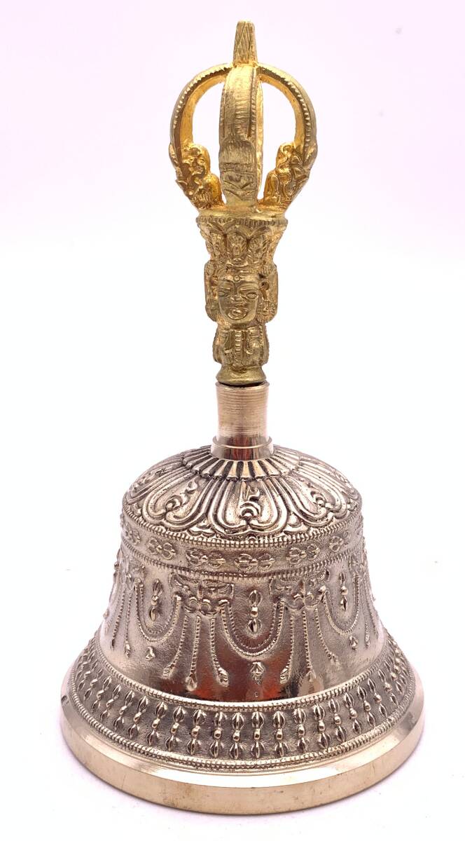 チベット密教法具 古銅 独鈷杵 三鈷杵 五鈷杵 玉石数珠 5点 G R7765