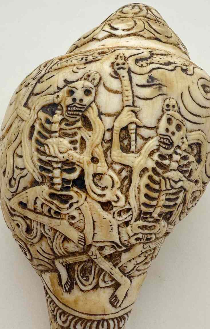 楽天市場】チベット密教法具 法螺貝（シャンカ）チティパティ-1 : PEMA