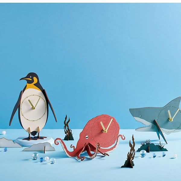 楽天市場】クロックパズル ペンギン ウッドパズル CLOCK PUZZLE 組立