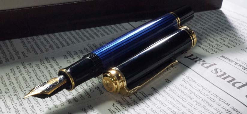 楽天市場】ペリカン 万年筆 スーベレーン M800 青縞 新タイプ＜90000