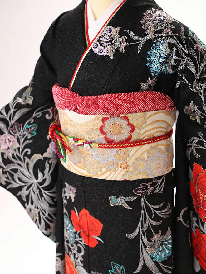 KP1780 振袖 身丈172cm 正絹 着物 成人式 トールサイズ KP1780 振袖