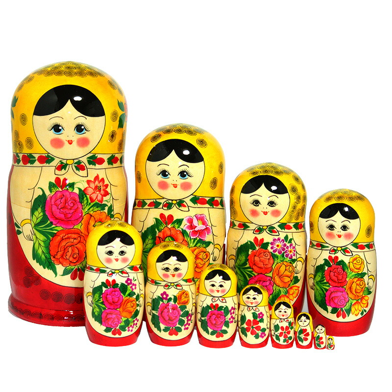 楽天市場】代表的なロシア伝統柄のマトリョーシカ特大ロシヤーノチカ