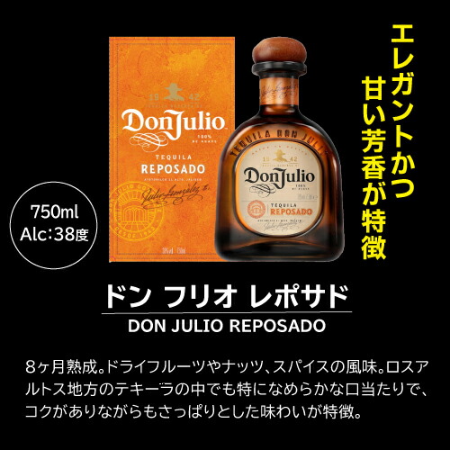 楽天市場】ドン フリオ レポサド 750ml 38度 正規 箱無し テキーラ