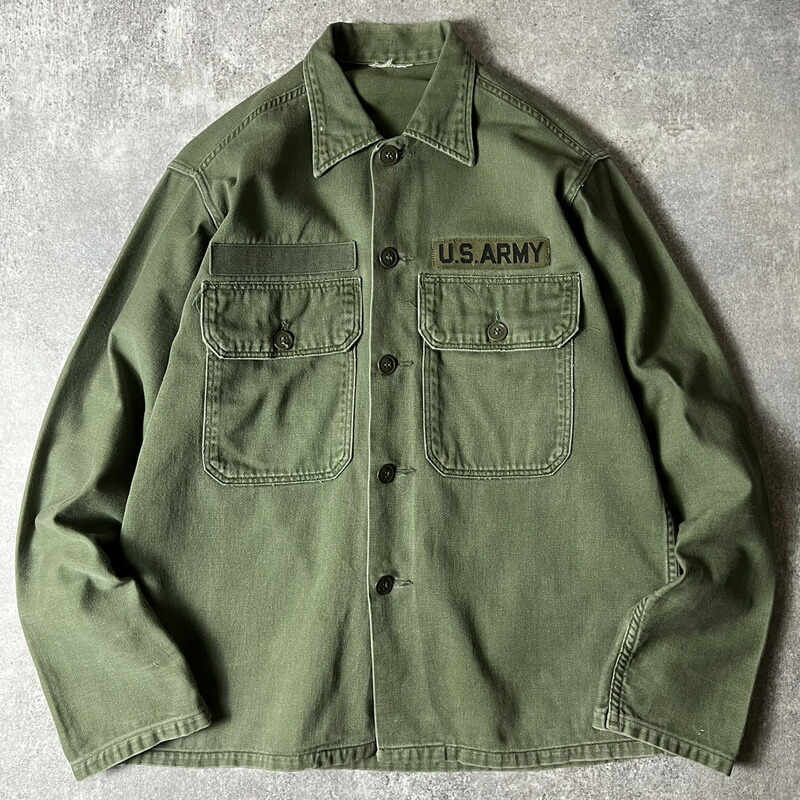 楽天市場】60s US ARMY OG-107 コットン サテン ユーティリティ シャツ