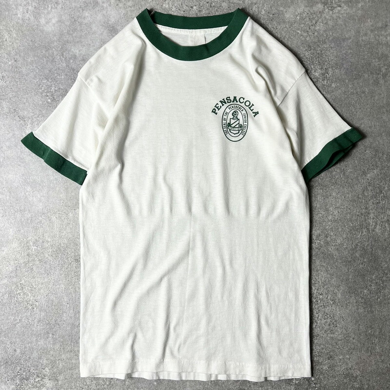楽天市場】70s SPRUCE カレッジ ロゴ プリント 半袖 リンガー Tシャツ