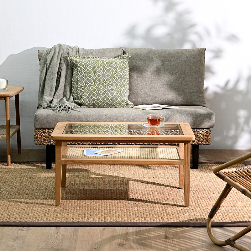 楽天市場】アジアン家具 テーブル ローテーブル チーク ラタン カゴメ