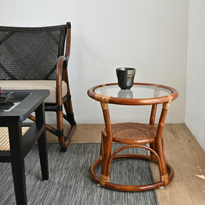 楽天市場】≪マラソンSALE≫9999→8999円!!ラタンガラステーブル