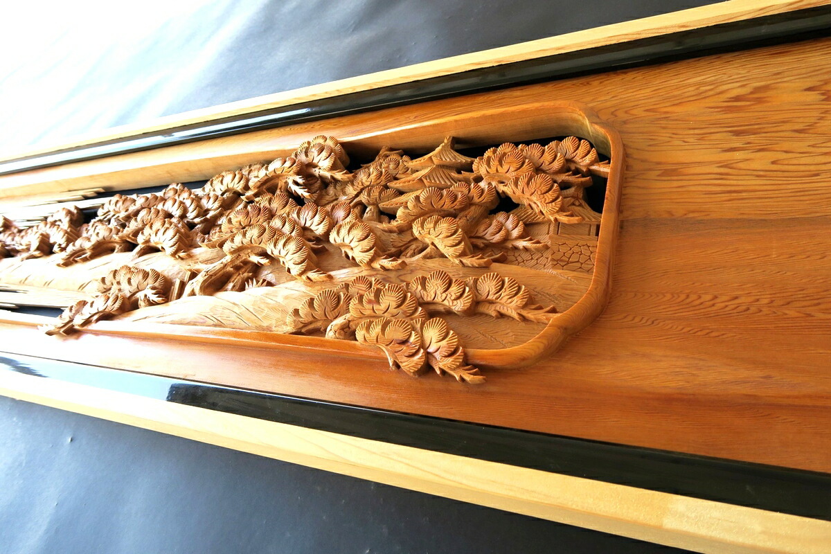 楽天市場】欄間 建具 【1点もの商品】【新品】 高級手彫り欄間2間1組