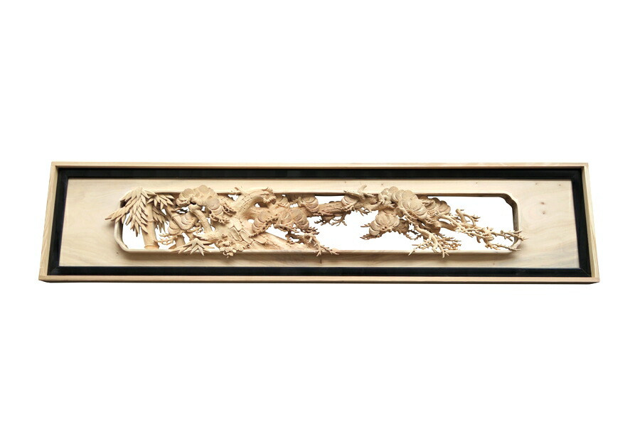 楽天市場】欄間 建具 【1点もの商品】【新品】 高級手彫り欄間2間1組