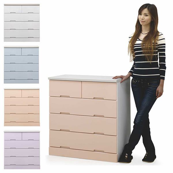 楽天市場】ローチェスト 木製 幅80 4段 カラーチェスト チェスト